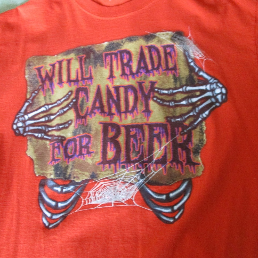 Halloween JerZees T Shirt Will Trade Candy for Bee
